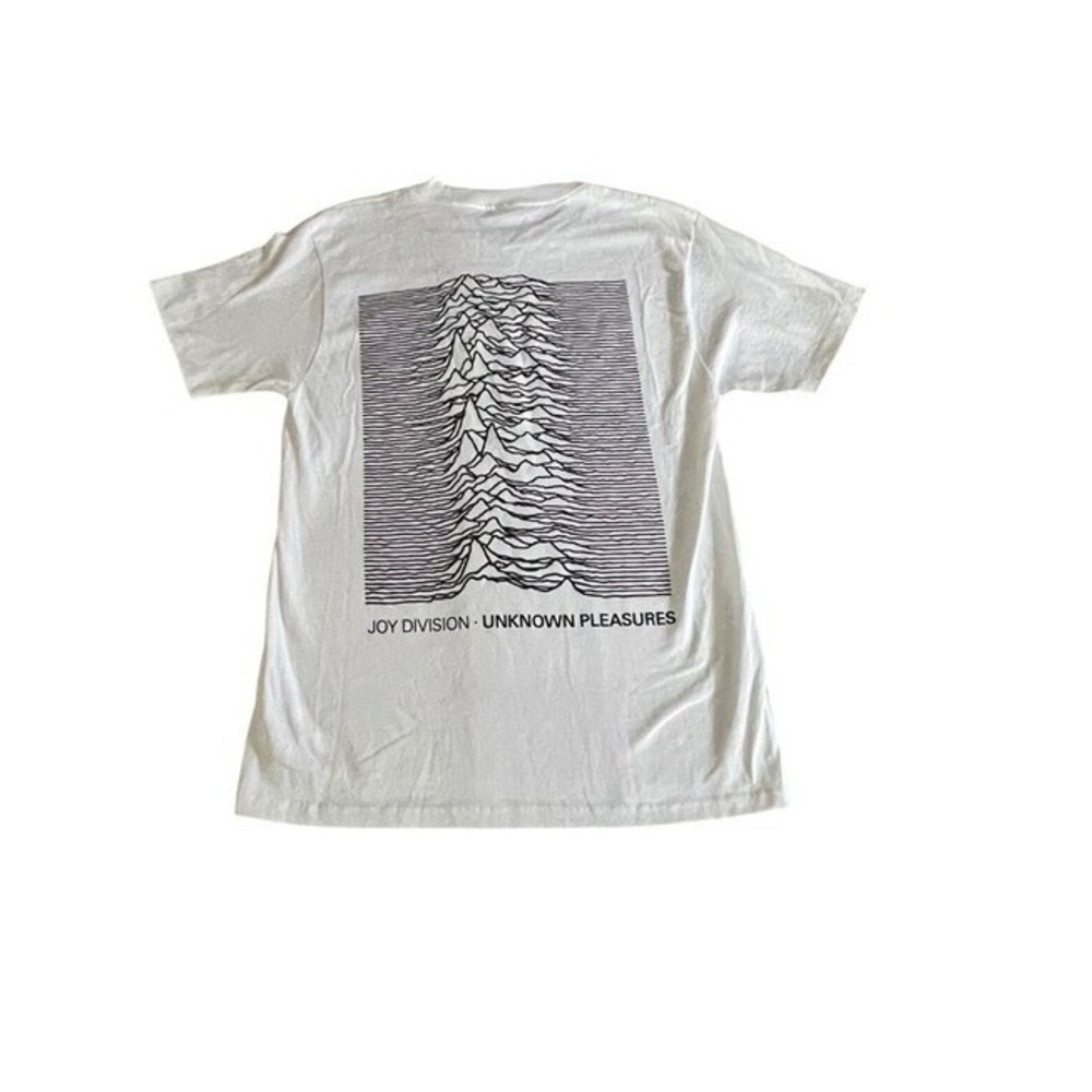Joy Division Unknown Pleasures White Graphic Band T-Shirt Small